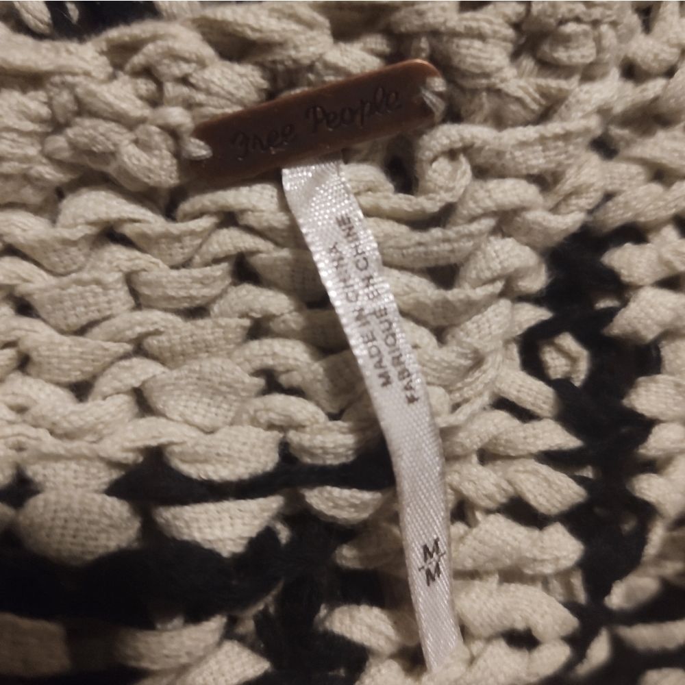 FREE PEOPLE | KNITTED WOVEN 100% COTTON OVERSIZED SWEATER - Picture 3 of 4